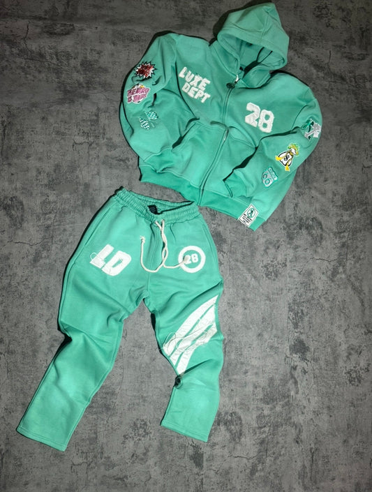 Patchwork Seafoam set